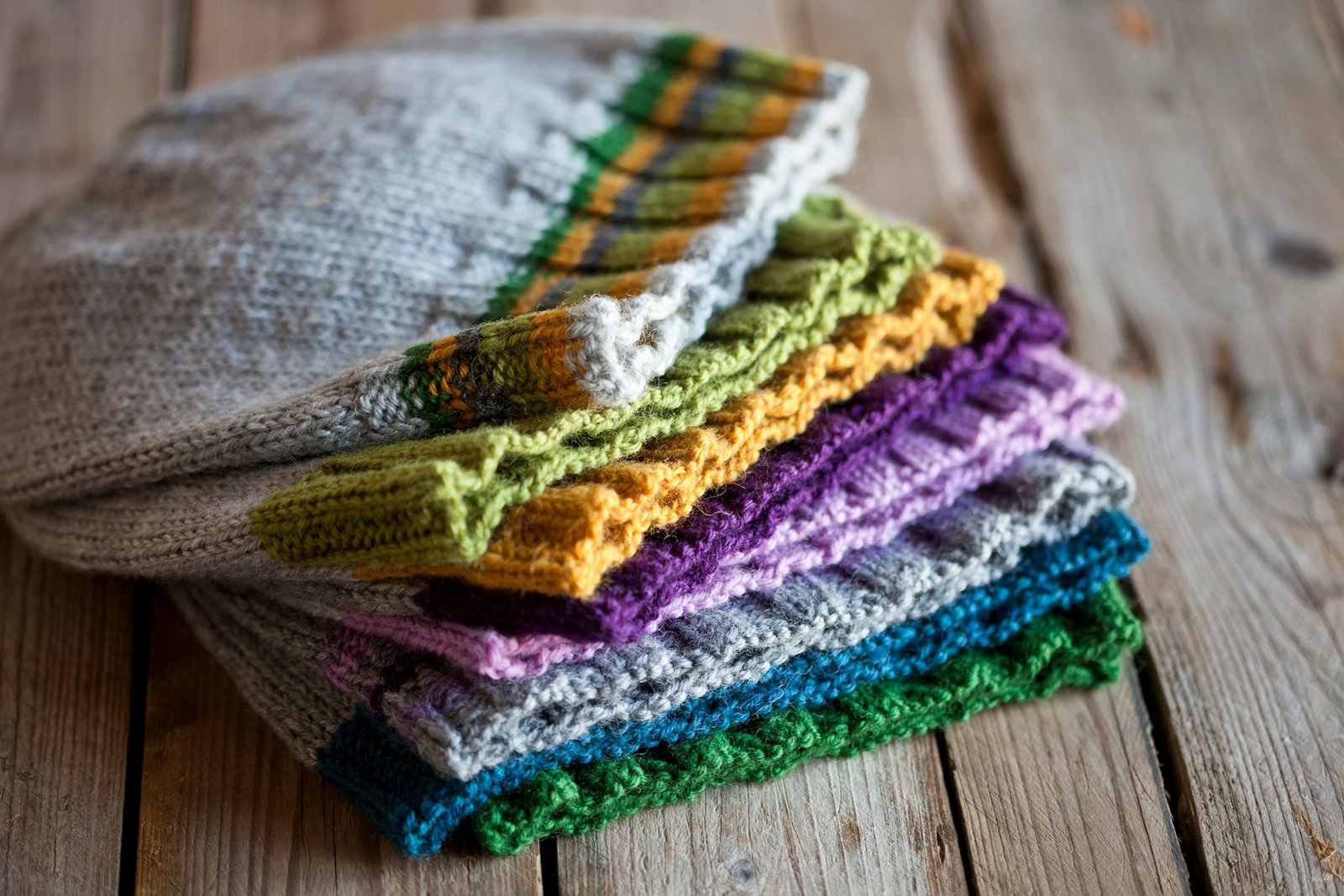Strickmütze wird gewaschen