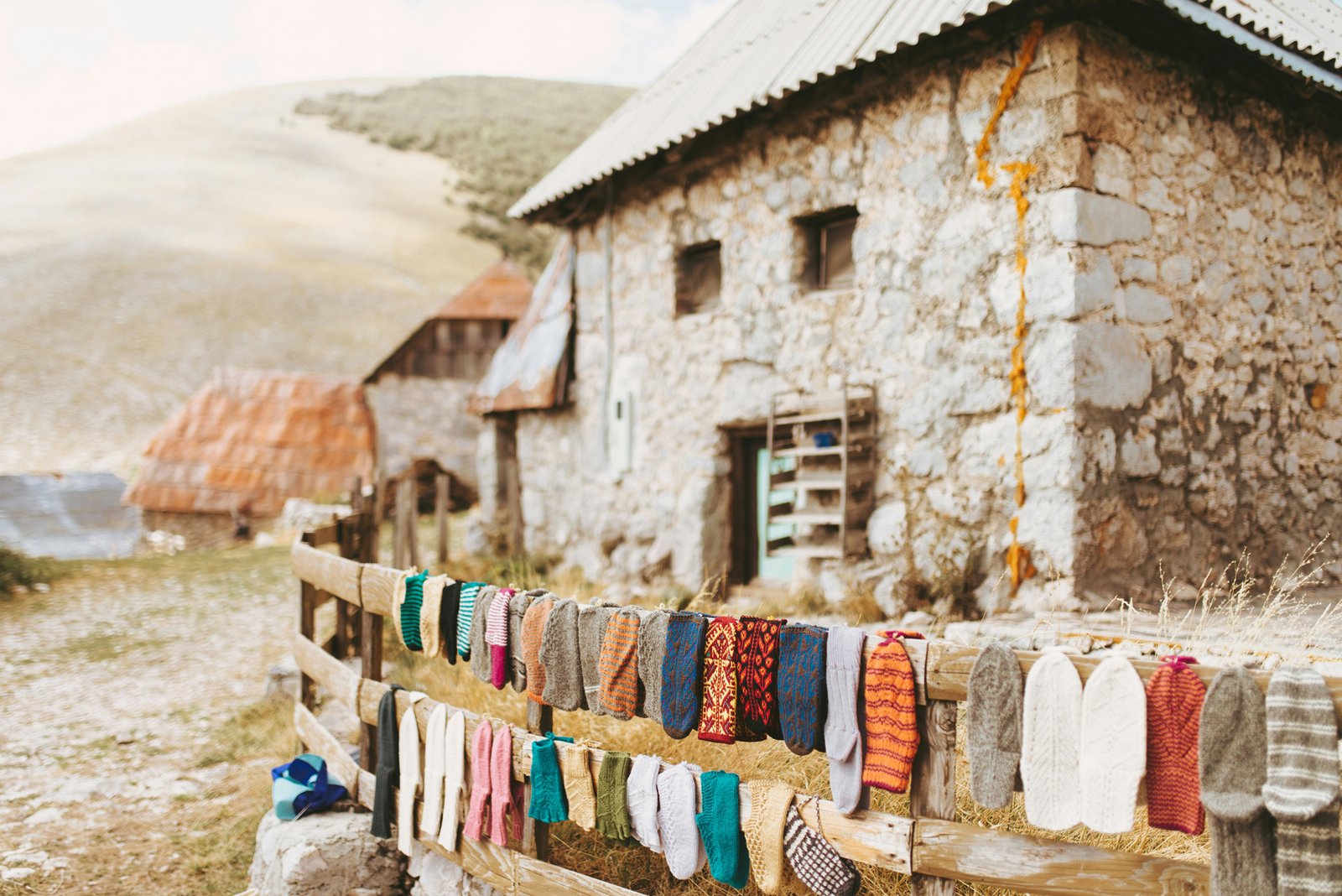 Socken in der Waschmaschine
